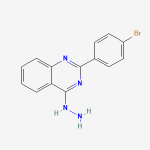 molecular formula C14H11BrN4 B5836991 2-(4-bromophenyl)-4-hydrazinoquinazoline 