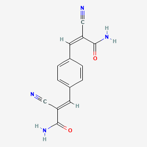 molecular formula C14H10N4O2 B5836999 3,3'-(1,4-phenylene)bis(2-cyanoacrylamide) 