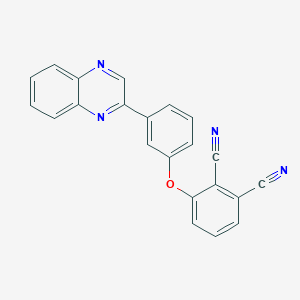 molecular formula C22H12N4O B5837008 3-[3-(2-quinoxalinyl)phenoxy]phthalonitrile 