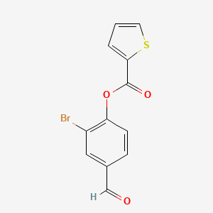 molecular formula C12H7BrO3S B5837015 2-bromo-4-formylphenyl 2-thiophenecarboxylate 