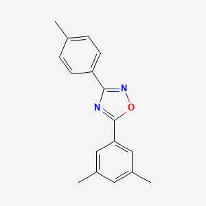 molecular formula C17H16N2O B5837030 5-(3,5-dimethylphenyl)-3-(4-methylphenyl)-1,2,4-oxadiazole 