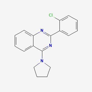 molecular formula C18H16ClN3 B5837031 2-(2-chlorophenyl)-4-(1-pyrrolidinyl)quinazoline CAS No. 354992-07-7