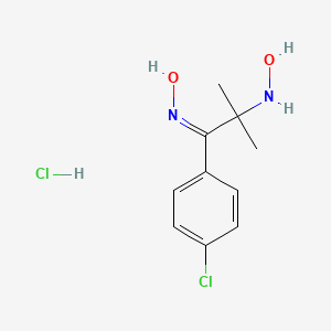 1-(4-chlorophenyl)-2-(hydroxyamino)-2-methyl-1-propanone oxime hydrochloride
