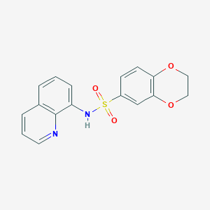 molecular formula C17H14N2O4S B5837048 N-8-quinolinyl-2,3-dihydro-1,4-benzodioxine-6-sulfonamide 