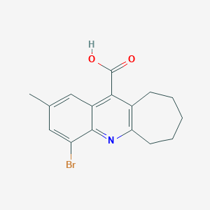 molecular formula C16H16BrNO2 B5837062 4-bromo-2-methyl-7,8,9,10-tetrahydro-6H-cyclohepta[b]quinoline-11-carboxylic acid 