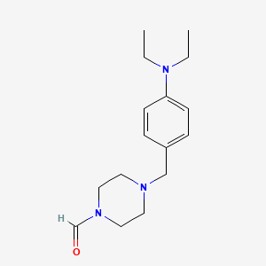 molecular formula C16H25N3O B5837071 4-[4-(diethylamino)benzyl]-1-piperazinecarbaldehyde 