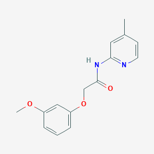 molecular formula C15H16N2O3 B5837116 2-(3-methoxyphenoxy)-N-(4-methyl-2-pyridinyl)acetamide 