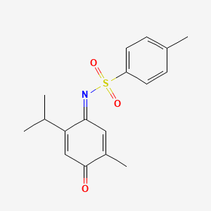 molecular formula C17H19NO3S B5837123 N-(2-isopropyl-5-methyl-4-oxo-2,5-cyclohexadien-1-ylidene)-4-methylbenzenesulfonamide 