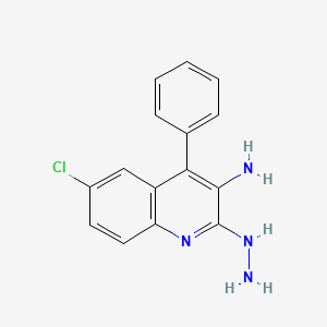 molecular formula C15H13ClN4 B583713 3-Amino-6-chloro-4-(4-pyridinyl)-2-quinolinone Hydrazone CAS No. 1346606-48-1