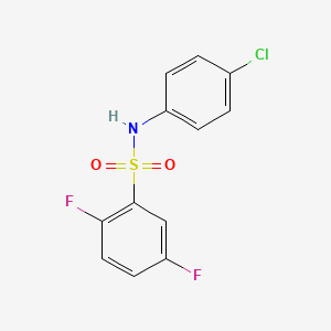 molecular formula C12H8ClF2NO2S B5837144 N-(4-chlorophenyl)-2,5-difluorobenzenesulfonamide 