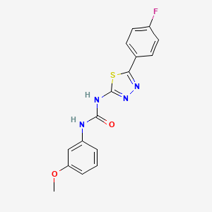 molecular formula C16H13FN4O2S B5837147 N-[5-(4-fluorophenyl)-1,3,4-thiadiazol-2-yl]-N'-(3-methoxyphenyl)urea 