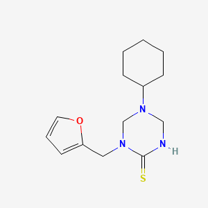 molecular formula C14H21N3OS B5837163 5-cyclohexyl-1-(2-furylmethyl)-1,3,5-triazinane-2-thione 