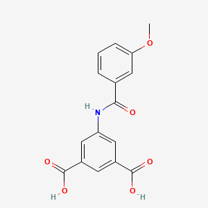 molecular formula C16H13NO6 B5837172 5-[(3-methoxybenzoyl)amino]isophthalic acid 