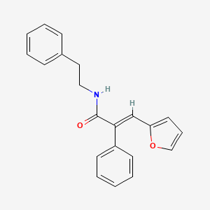 molecular formula C21H19NO2 B5837193 3-(2-furyl)-2-phenyl-N-(2-phenylethyl)acrylamide 