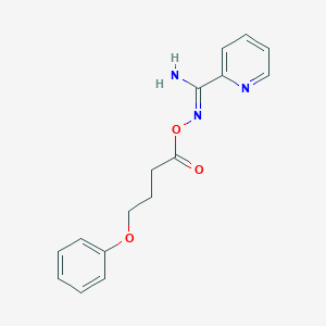 molecular formula C16H17N3O3 B5837203 N'-[(4-phenoxybutanoyl)oxy]-2-pyridinecarboximidamide 