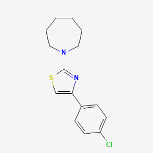 molecular formula C15H17ClN2S B5837208 1-[4-(4-chlorophenyl)-1,3-thiazol-2-yl]azepane 