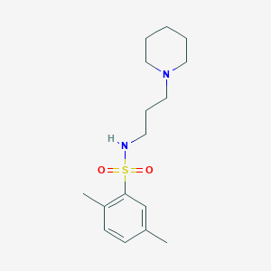 2,5-dimethyl-N-[3-(1-piperidinyl)propyl]benzenesulfonamide