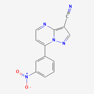 molecular formula C13H7N5O2 B5837231 7-(3-nitrophenyl)pyrazolo[1,5-a]pyrimidine-3-carbonitrile 