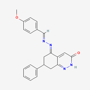 4-methoxybenzaldehyde (3-oxo-7-phenyl-2,6,7,8-tetrahydro-5(3H)-cinnolinylidene)hydrazone