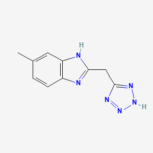 6-methyl-2-(1H-tetrazol-5-ylmethyl)-1H-benzimidazole