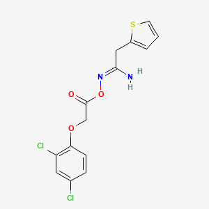 molecular formula C14H12Cl2N2O3S B5837292 N'-{[(2,4-dichlorophenoxy)acetyl]oxy}-2-(2-thienyl)ethanimidamide 