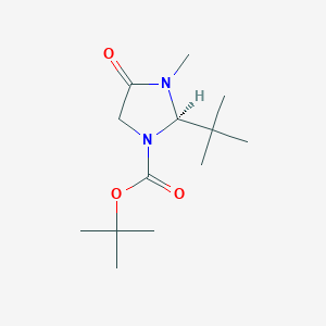 molecular formula C13H24N2O3 B058373 (R)-(+)-1-Boc-2-叔丁基-3-甲基-4-咪唑烷酮 CAS No. 119838-44-7