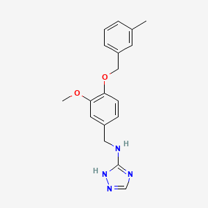 N-{3-methoxy-4-[(3-methylbenzyl)oxy]benzyl}-1H-1,2,4-triazol-3-amine