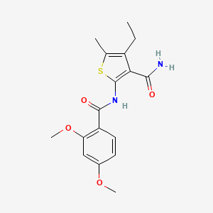 molecular formula C17H20N2O4S B5837309 2-[(2,4-dimethoxybenzoyl)amino]-4-ethyl-5-methyl-3-thiophenecarboxamide 