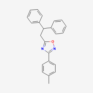 molecular formula C23H20N2O B5837323 5-(2,2-diphenylethyl)-3-(4-methylphenyl)-1,2,4-oxadiazole 