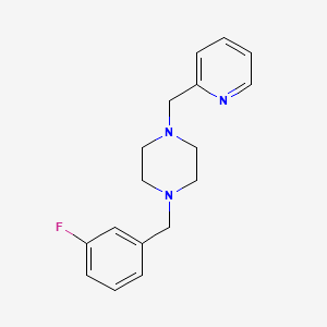 molecular formula C17H20FN3 B5837334 1-(3-fluorobenzyl)-4-(2-pyridinylmethyl)piperazine 