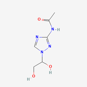molecular formula C6H10N4O3 B583734 N-[1-(1,2-Dihydroxyethyl)-1H-1,2,4-triazol-3-yl]acetamide CAS No. 151161-65-8