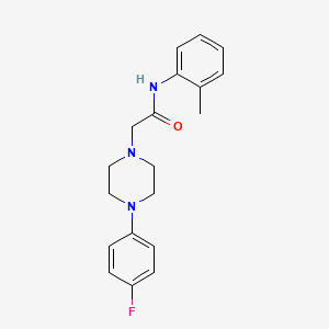 molecular formula C19H22FN3O B5837358 2-[4-(4-fluorophenyl)-1-piperazinyl]-N-(2-methylphenyl)acetamide 