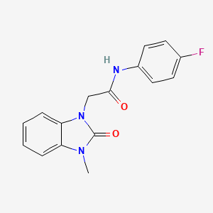 molecular formula C16H14FN3O2 B5837364 N-(4-fluorophenyl)-2-(3-methyl-2-oxo-2,3-dihydro-1H-benzimidazol-1-yl)acetamide 