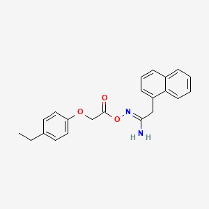 molecular formula C22H22N2O3 B5837370 N'-{[(4-ethylphenoxy)acetyl]oxy}-2-(1-naphthyl)ethanimidamide 