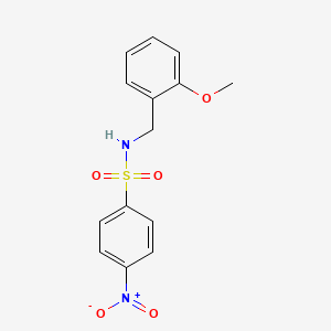 molecular formula C14H14N2O5S B5837378 N-(2-methoxybenzyl)-4-nitrobenzenesulfonamide 