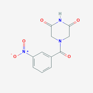 molecular formula C11H9N3O5 B5837381 4-(3-nitrobenzoyl)-2,6-piperazinedione 