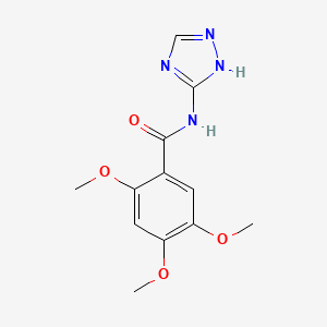 molecular formula C12H14N4O4 B5837383 2,4,5-trimethoxy-N-4H-1,2,4-triazol-3-ylbenzamide 