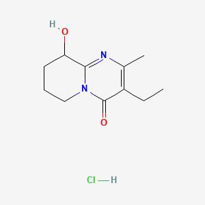 molecular formula C11H17ClN2O2 B583739 3-乙基-6,7,8,9-四氢-9-羟基-2-甲基-4H-吡啶并[1,2-a]嘧啶-4-酮盐酸盐 CAS No. 849727-64-6