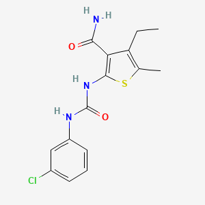 2-({[(3-chlorophenyl)amino]carbonyl}amino)-4-ethyl-5-methyl-3-thiophenecarboxamide