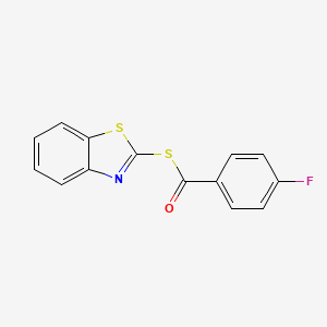 molecular formula C14H8FNOS2 B5837416 S-1,3-benzothiazol-2-yl 4-fluorobenzenecarbothioate 