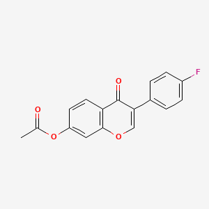 molecular formula C17H11FO4 B5837440 3-(4-fluorophenyl)-4-oxo-4H-chromen-7-yl acetate 