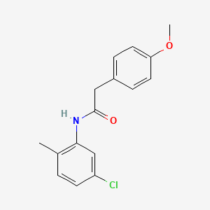 molecular formula C16H16ClNO2 B5837456 N-(5-chloro-2-methylphenyl)-2-(4-methoxyphenyl)acetamide 