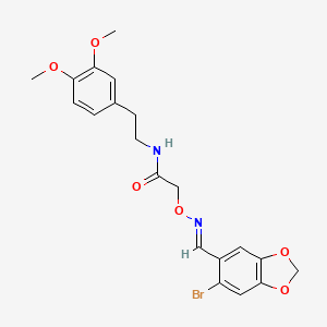 molecular formula C20H21BrN2O6 B5837478 2-({[(6-bromo-1,3-benzodioxol-5-yl)methylene]amino}oxy)-N-[2-(3,4-dimethoxyphenyl)ethyl]acetamide 