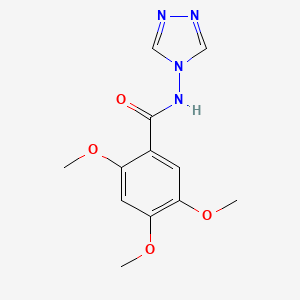 molecular formula C12H14N4O4 B5837481 2,4,5-trimethoxy-N-4H-1,2,4-triazol-4-ylbenzamide 