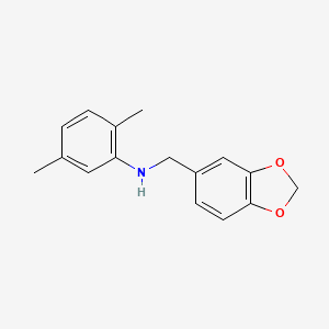 molecular formula C16H17NO2 B5837484 (1,3-benzodioxol-5-ylmethyl)(2,5-dimethylphenyl)amine 