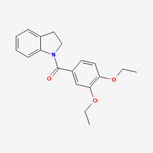 molecular formula C19H21NO3 B5837517 1-(3,4-diethoxybenzoyl)indoline 