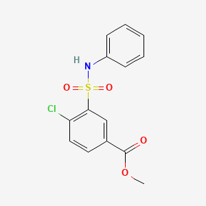 molecular formula C14H12ClNO4S B5837522 methyl 3-(anilinosulfonyl)-4-chlorobenzoate 