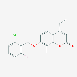 7-[(2-chloro-6-fluorobenzyl)oxy]-4-ethyl-8-methyl-2H-chromen-2-one