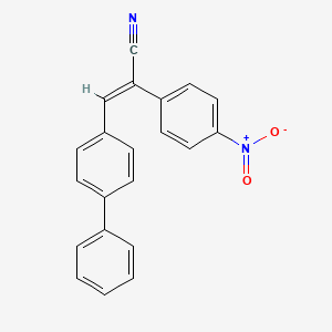 molecular formula C21H14N2O2 B5837531 3-(4-biphenylyl)-2-(4-nitrophenyl)acrylonitrile 