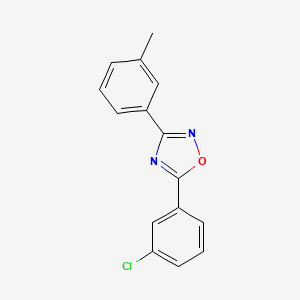 molecular formula C15H11ClN2O B5837545 5-(3-chlorophenyl)-3-(3-methylphenyl)-1,2,4-oxadiazole 